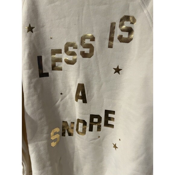 Wildfox Sweatshirt Womens Medium Less Is A Snore Butter Sweater Casual USA New - Picture 4 of 9